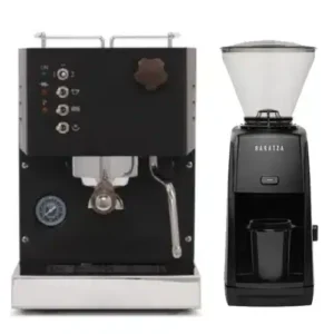 Quick Mill Pippa Black Baratza ESP Encore Coffee Machine Grinder Bundle Espresso Elements