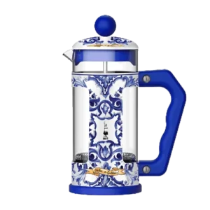 Bialetti Dolce&Gabbana French Press Plunger Cafetiere Blu Mediterraneo